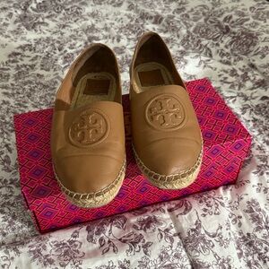 Tory Burch Tan Espadrille Flats